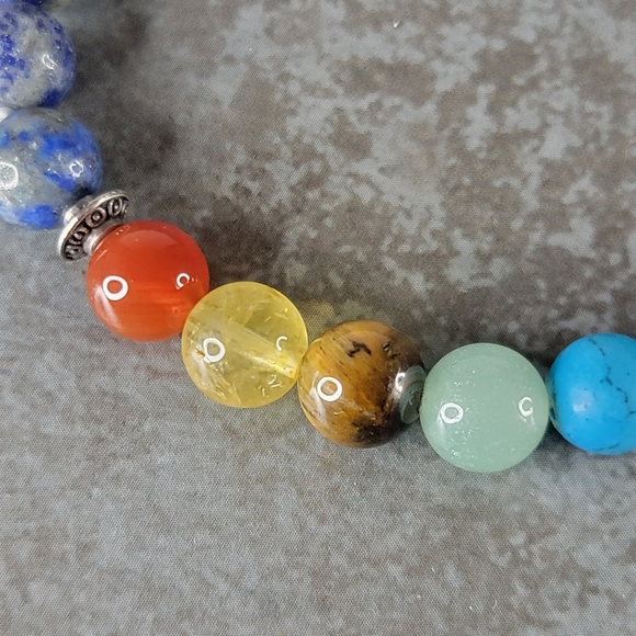 Lapis Gemstone Lapis Amethyst Tigers Eye Citrine Quartz Bracelet Meditat… - Picture 4 of 4